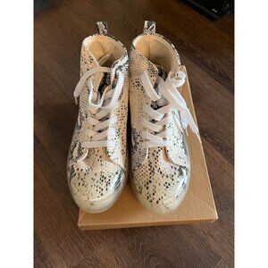 NWB Vintage Havana High Top Sneakers in Gray Snakeskin Size 7